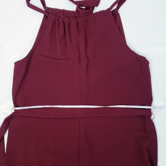 NWT Trina Turk Azar Wide Leg Jumpsuit Sleeveless Jumper Wine - Picture 6 of 11
